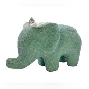 Sparkling Turquoise Elephant Figurine